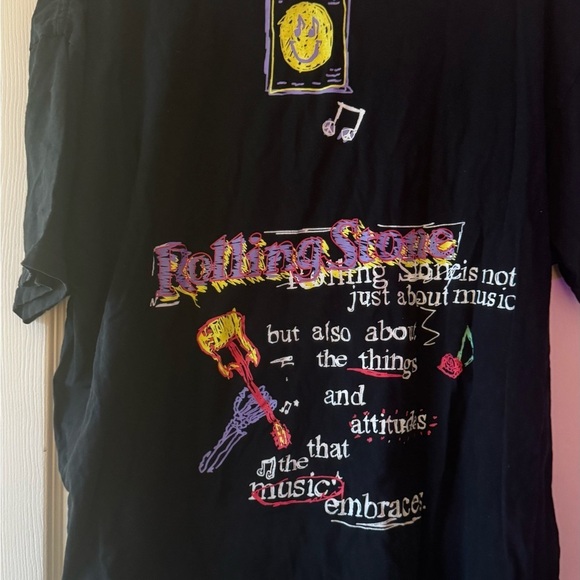 Women's Urban Outfitters Rolling Stone Black Graphic T-Shirt - Picture 5 of 6